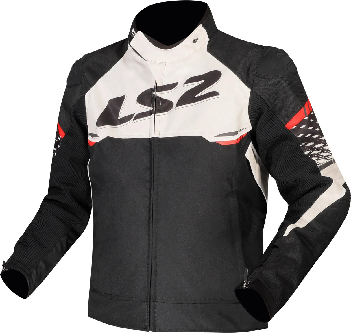 Ls2 Apex Jacke Jacke Apex Herren Schwarz Weiß Rot Gr. xxl