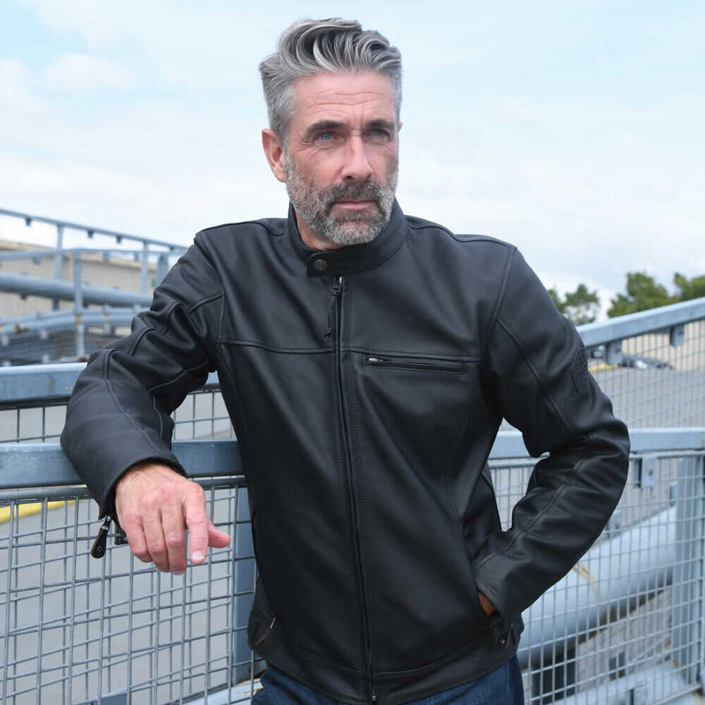Oxford-Lederjacke Walton-Jacke Walton-Leder schwarz XL