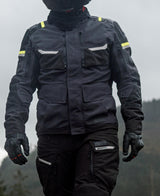 Oxfordjacke Stormland Jacke Stormland Grey SW Neongelb Gr. l