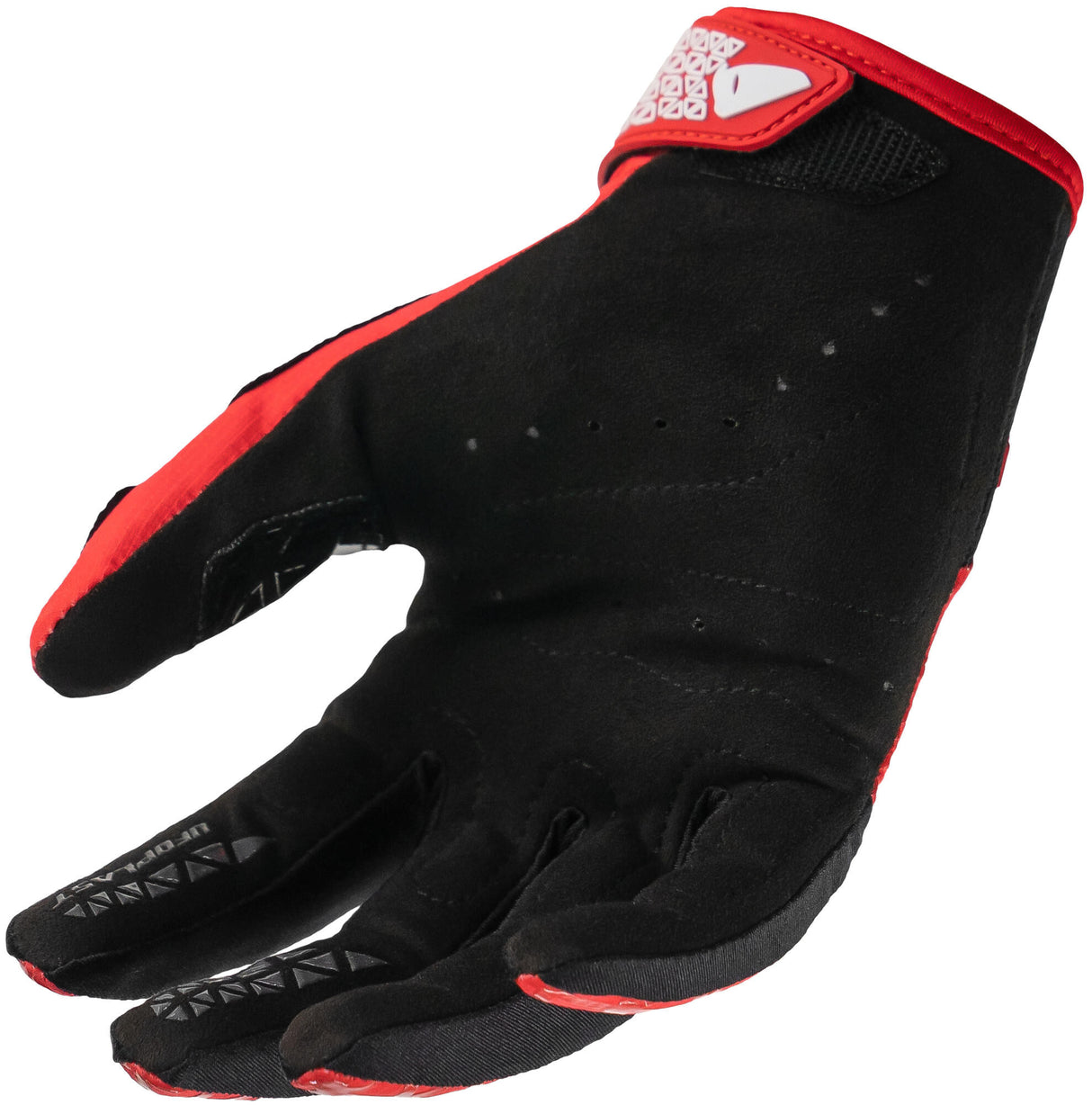 UFO pinkelt Motocross-Handschuh Muria. Handschuhe UFO Muria rot weiß gr. l