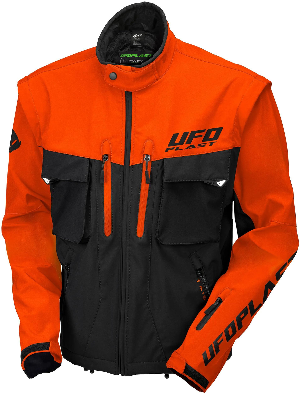 Ufo Plast Taiga Jacke Enduro Jacke UFO Schwarz Orange Gr. m