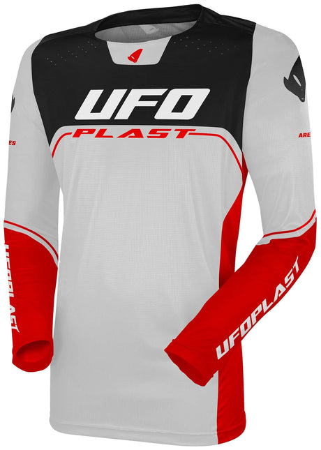 Ufo Plast Trikot MX Ares MX Trikot UFO Ares Grau Rot Gr. l