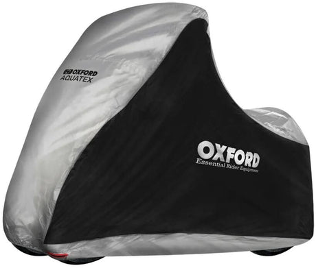 Oxford-Abdeckung Aquatex Fahrradhülle Aquate MP3 Schwarz Silber