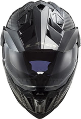 Ls2 Enduro-Helm MX701 Explorer Carbon Solid, Material: lackiertes Carbon, Doppel-D-Verschluss Helm MX701 Exp.Car. einfarbig 3xl schwarz