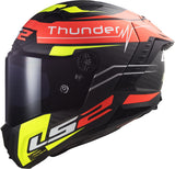 Ls2 Integralhelm „FF805 Thunder Carbon Black Attack“ Helm FF805 th.ca.bl att. xs b. speichere yel.