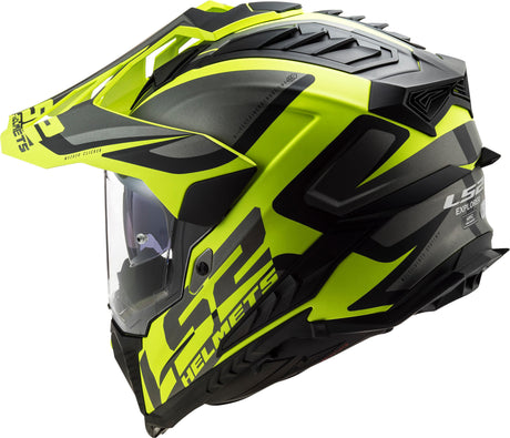 Ls2 Enduro-Helm MX701 Explorer Alter, abnehmbar und waschbar, Rettungswangenpolster, mikrometrischer Verschluss, abnehmbares Helmoberteil, Vorbereitung für Helmkommunikation, Pinlock 70 Maxvision™. Helm MX701 Explorer Alter XL Bl. gelbmatt