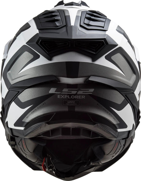 Ls2 Enduro-Helm MX701 Explorer Alter, abnehmbar und waschbar, Rettungswangenpolster, mikrometrischer Verschluss, abnehmbares Helmoberteil, Vorbereitung für Helmkommunikation, Pinlock 70 Maxvision™. Helm MX701 Explorer Alter XL Bl. weiß matt