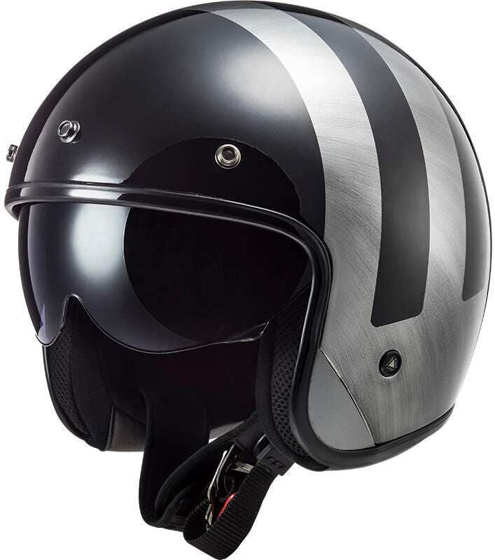 Ls2 Jethelm von 601 Bob II Lines Helm von 601 Bob II Lines M schwarze Jeans