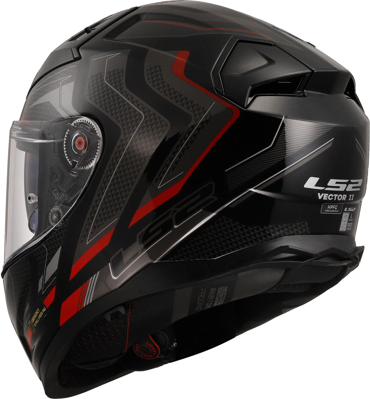 Ls2 Integralhelm FF811 Vector II Alizer Helm FF811 Vect. II Alizer XL Schwarz Rot