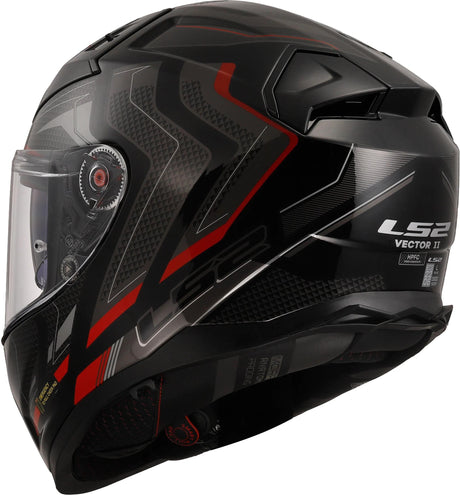 Ls2 Integralhelm FF811 Vector II Alizer Helm FF811 Vector I Alizer Schwarz Rot Gr. xl