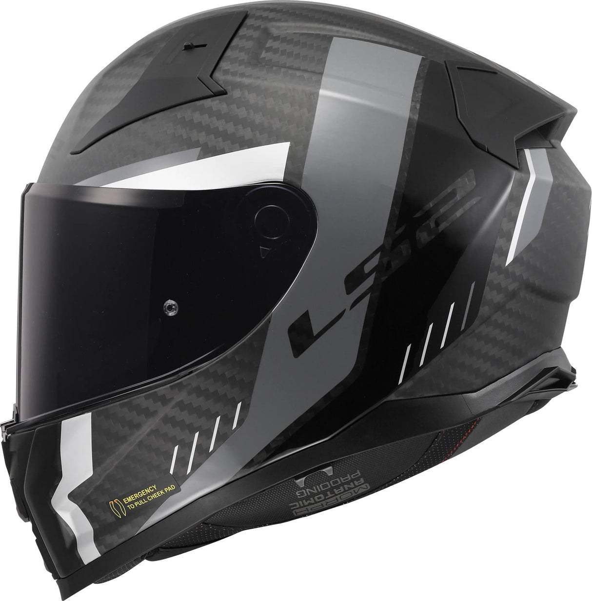 Ls2 Integralhelm FF811 Vector II Carbon Grid. Helm FF811 Vector II Carb.Grid M Bl. grau