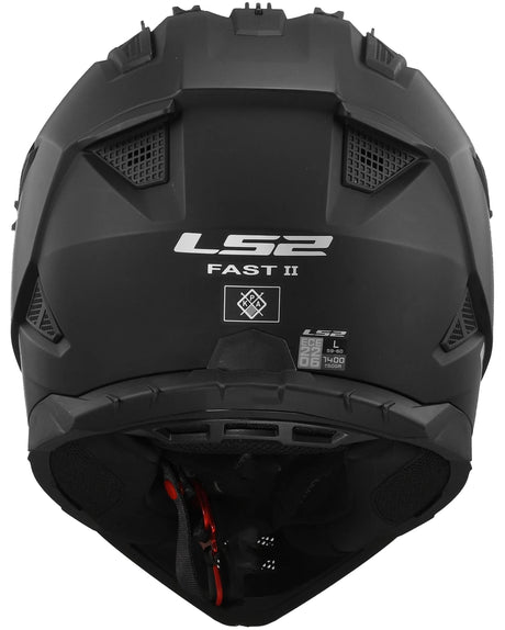 Ls2 Motocross-Helm MX708 Fast II Solid. Helm MX708 Fast II Solid Mattschwarz Gr. xl