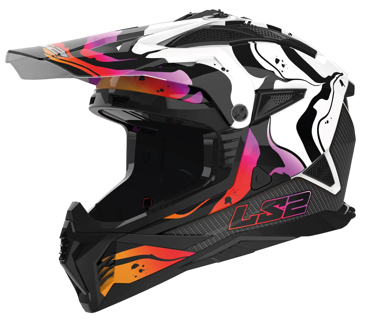 Ls2 Motocross-Helm MX708 Fast II Wash. Helm MX708 Fast II Wash White Gr. s