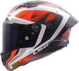 Ls2 Integralhelm FF805 Thunder Carbon GP Diamond Helm FF805 Thunder GP Diamond Weiß Rot Gr.
