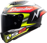 Ls2 Integralhelm FF805 Thunder Carbon GP Aero Replica schwarz. Helm FF805 Thunder GP Aero Replica SW. gr. l