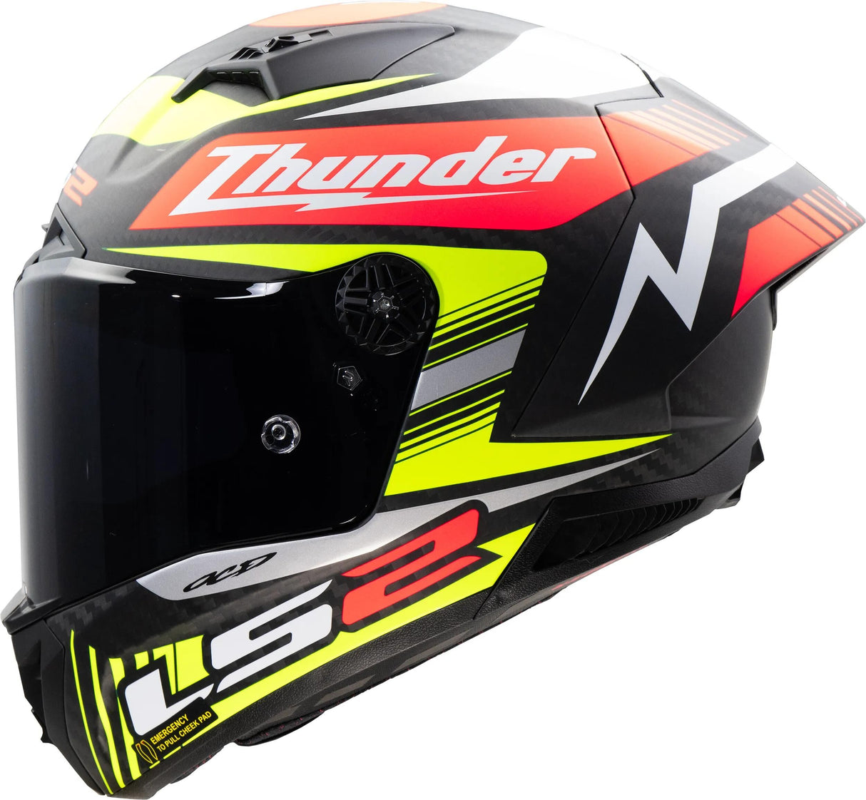 Ls2 Integralhelm FF805 Thunder Carbon GP Aero Replica schwarz. Helm FF805 Thunder GP Aero Replica SW Größe X