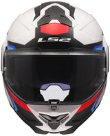 Ls2 Klapphelm FF910 Advant II Triple. Helm FF910 Advant II Triple S wh blau rot