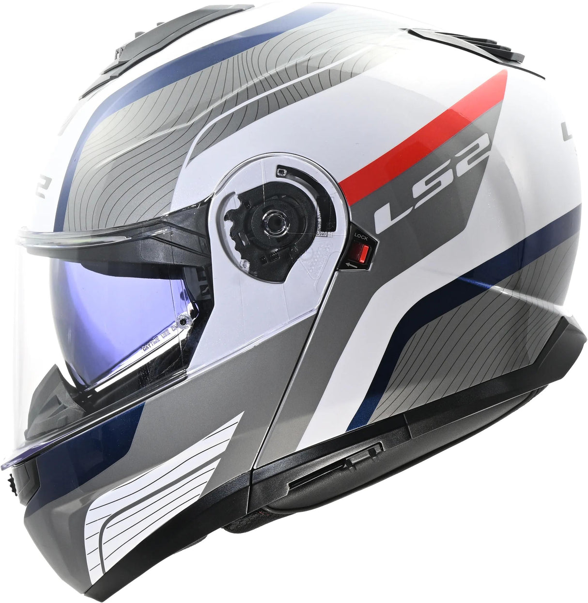 Ls2 Klapphelm FF908 Strobe II Monza Helm FF908 Stro.II Monza XL wh blau rot