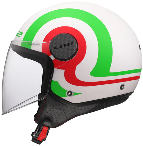 Ls2 of558 Sphere Lux II Urby Jethelm Helm of558 Sph. lux ii urby wh grün rot s