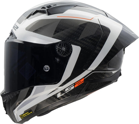 Ls2 Integralhelm FF805 Thunder Carbon GP Diamond Helm FF805 Thunder GP Rhombus Weiß Grau Gr