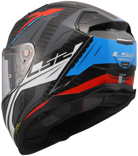 Ls2 Integralhelm FF811 Vector II Carbon Savage. Helm ff811 Vektor i c Savage weiß bl rot xxl