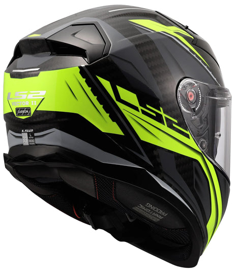 Ls2 Integralhelm FF811 Vector II Carbon Savage. Helm ff811 Vektor i c Savage h-v gelb xs