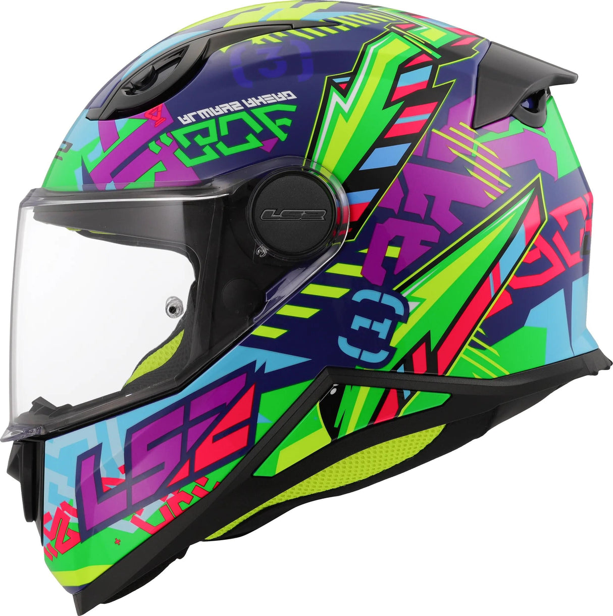 Ls2 Kinder-Integralhelm FF812 Kid Svent. Helm Kind FF812 Sven Blau Grün Gr. m