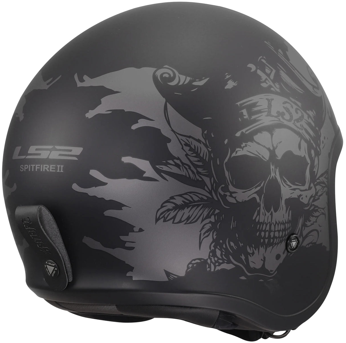 Ls2 jethelm of599 spitfire ii willy helmet of599 spitfire ii willy black grey m