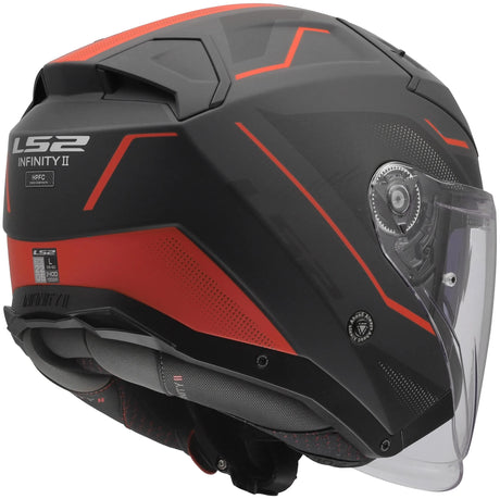 Ls2 Jethelm „of603 Infinity II Veyron“ Helm of603 Infinity II Veyron schwarz gr rot m