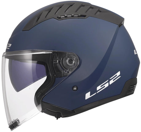 LS2 of600 Copter II solider Jethelm Helm of600 Copter i marineblau matt Gr. xl