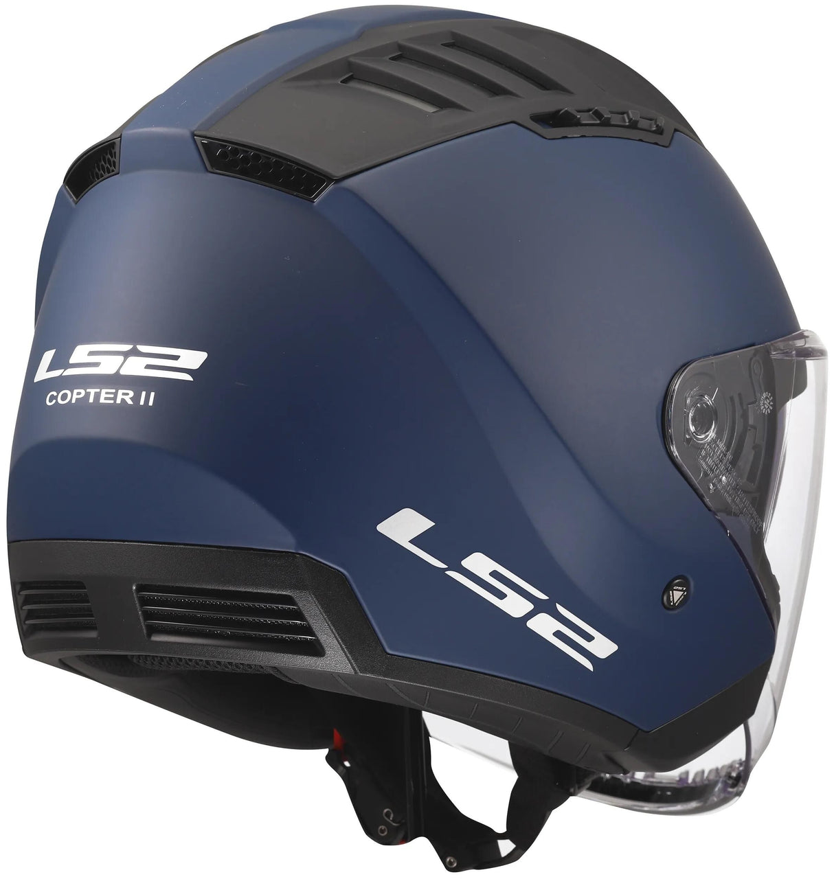 LS2 of600 Copter II solider Jethelm Helm of600 Copter i marineblau matt Gr. xl
