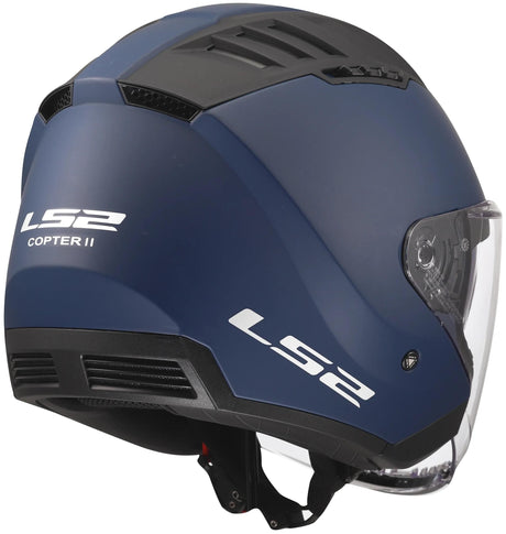 LS2 of600 Copter II solider Jethelm Helm of600 Copter i marineblau matt Gr. xl
