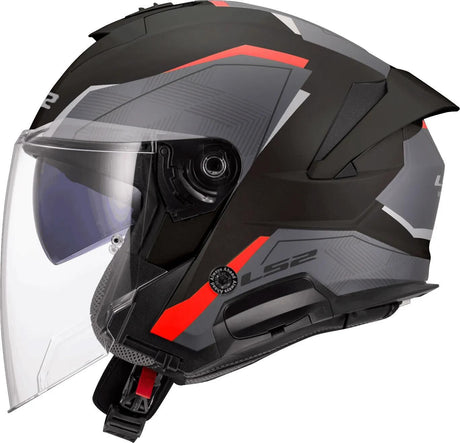 Ls2 Jethelm von 618 Verso II Air Helme von 618 Verso I Air Schwarz Rot Gr. xl