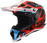 Ls2 Motocross-Helm MX700 Subverter Evo II Stomp Helm MX700 Subverte Stomp weiß blau rot l