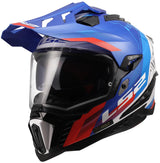 Ls2 Enduro-Helm MX701 Explorer Hexa Helm MX701 Explorer Hexa weiß blau rot m