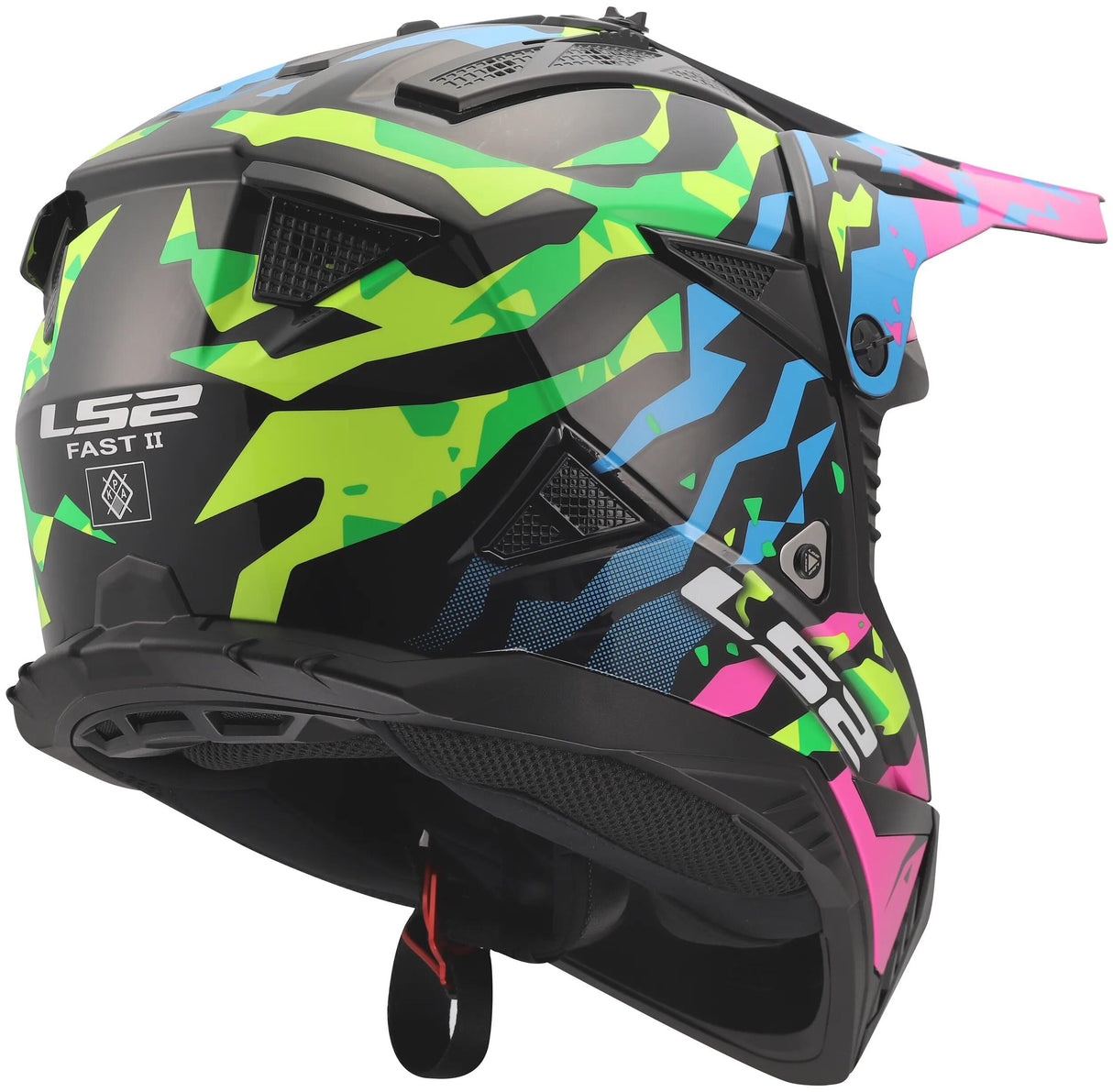 Ls2 crosshelm mx708 fast ii grotesk helmet mx708 fast ii grotesque bl pink green s