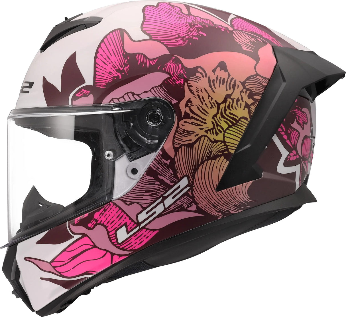 Ls2 Helme FF820 Rapid i Poppies II weiß rosa xxs