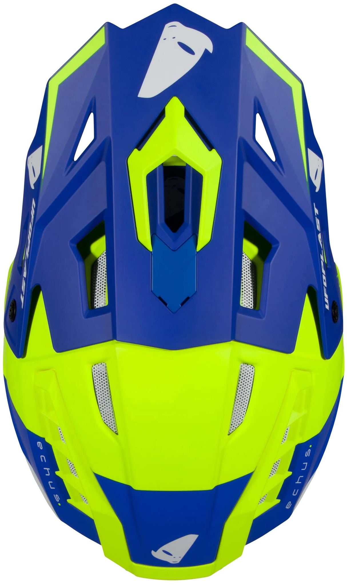 Ufo Plast Motocross-Helm Echus Helm Echus XXL blau gelb. Matt