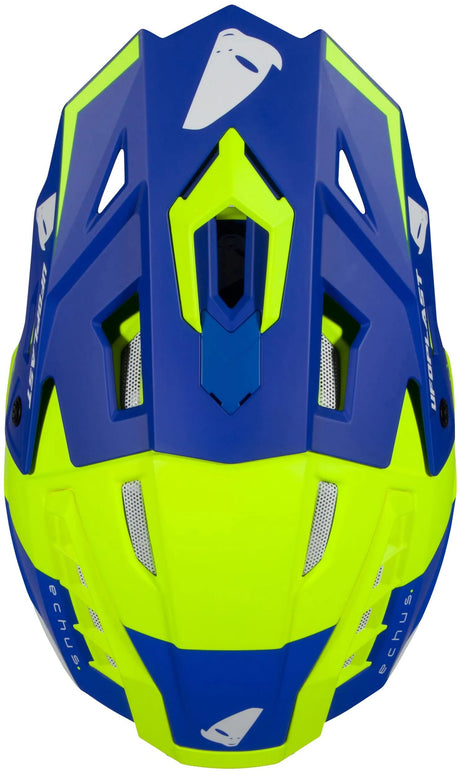 Ufo Plast Motocross-Helm Echus Helm Echus XXL blau gelb. Matt