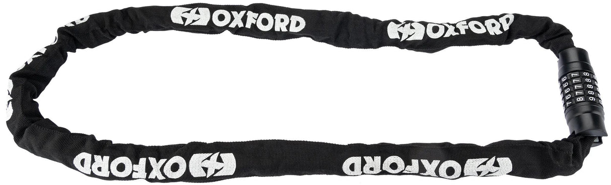 Oxford Kettenschloss GP Kombikette 8 Kettenglieder Kombi 8mm x 1,5m schwarz