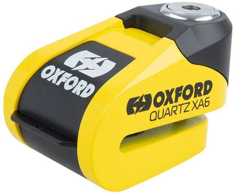 Oxford Bremsscheibenschloss Quarz XA Rotorschlösser Gelb Schwarz Alarm