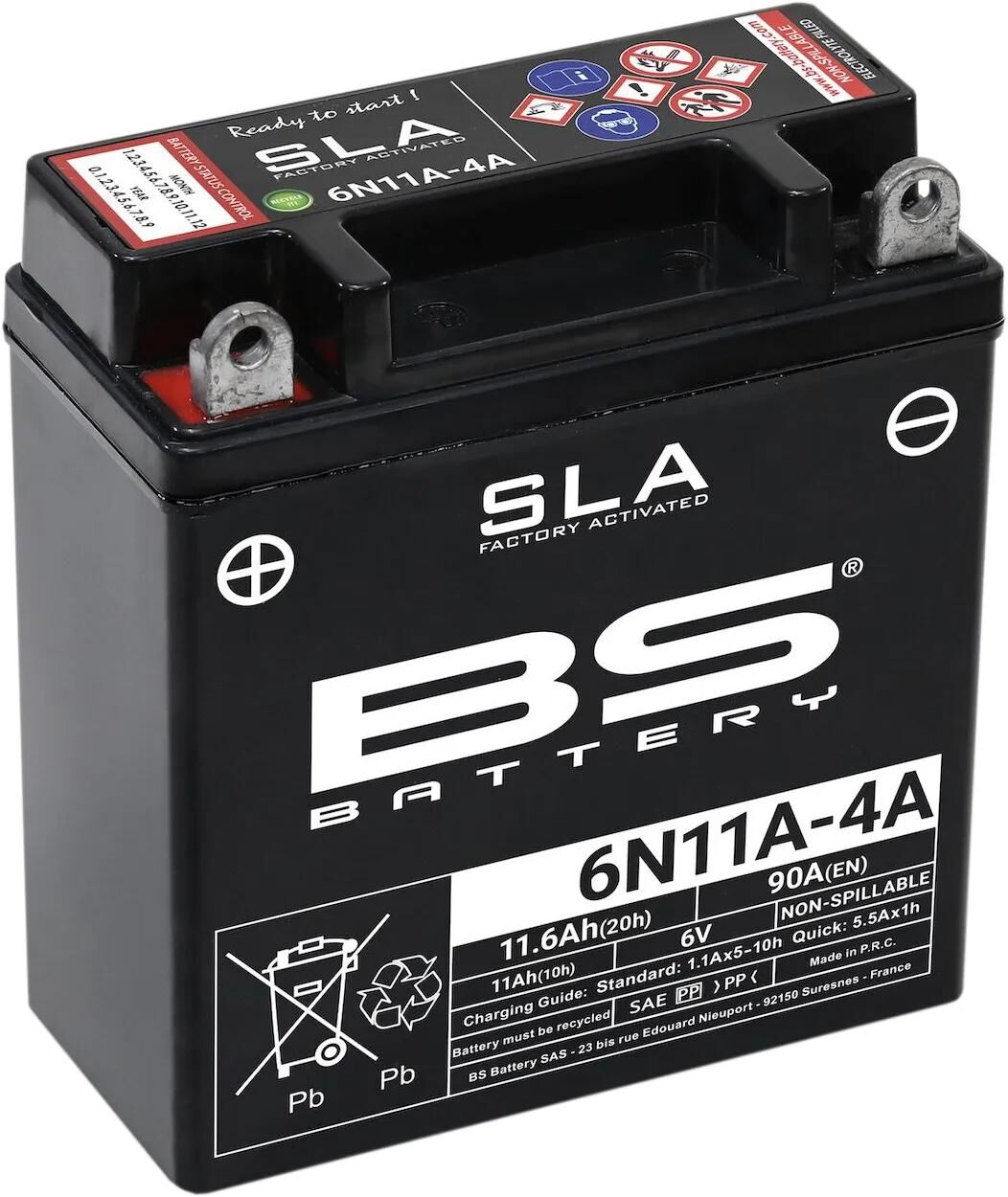 BS-Batteriebatterie 6n11a-4a . Batterie 6n11a-4a bs sla