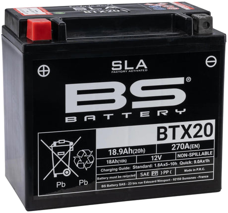 BS-Batterie Batterie bgz20h btx20h . Batterie btx20h bs sla