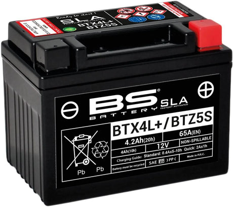 Bs-Batterie bs-Batterie Batterie btx4l+ btz5s . Batterie btx4l+ btz5s 4ah bs sla