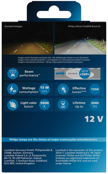 Philips LED-Scheinwerfer Ultinon Pro6000 Booster. H7 Untinon Pro 6000 LED-Booster