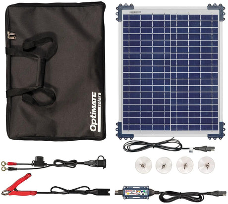 Tecmate Batterieladegerät Optimate Solar Duo 20 W Reiseset. Optimiertes Ladegerät Solar Duo 20w