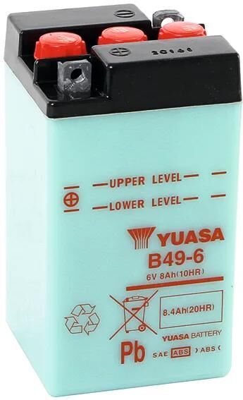 Yuasa-Batterie B49-6. Batterie B49-6 Standard ohne SP