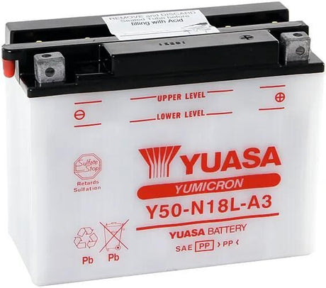 Yuasa Batterie Y50-N18L-A3 Batterie Y50-N18L-A3 Standard ohne SP