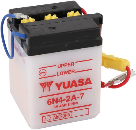 Yuasa-Batterie 6n4-2a-7. Batterie 6n4-2a-7 Standard ohne sp