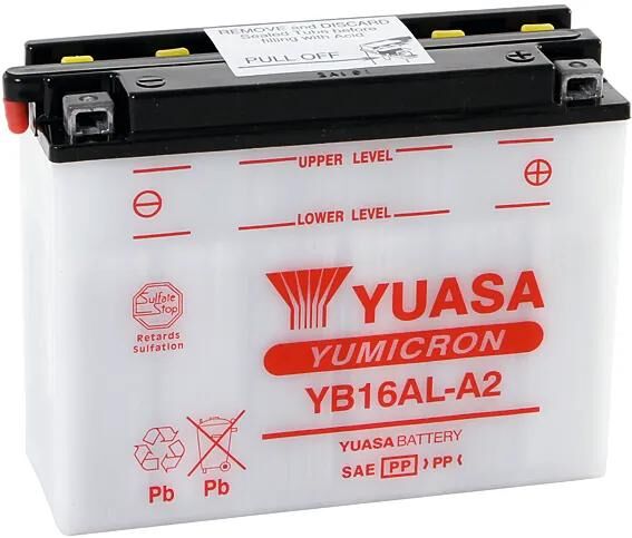 Yuasa-Batterie yb16al-a2. Batterie YB16AL-A2 Standard ohne SP